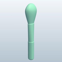 large wide makeup brush v1 personal care printable lowpoly 3d print model - Mito3D