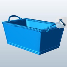 largebasket v1 wicker Korb Container bedruckbar ist lowpoly 3d print model - Mito3D