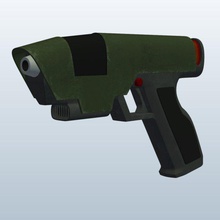 laser pistol v2 weapons armor printable lowpoly 3d print model - Mito3D