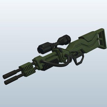 laser rifle v1 weapons armor printable lowpoly 3d print model - Mito3D