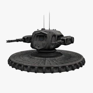 laser turret v1 weapons armor printable lowpoly 3d print model - Mito3D