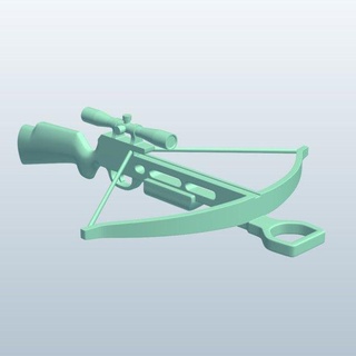 lbs compound hunting crossbow v1 weapons armor printable lowpoly 3d print model - Mito3D