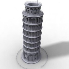 Schiefen Turm von pisa alten Architektur Gebäude Bau giimann historische historisch ist Geschichte Haus Italien Wahrzeichen lean Modell Rom Struktur tilt tourist Reisen 3d print model - Mito3D