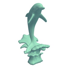 leapingdolphinstatue v1 sıçrayan Yunus heykel heykeller büstleri yazdırılabilir lowpoly heykelleri 3d print model - Mito3D