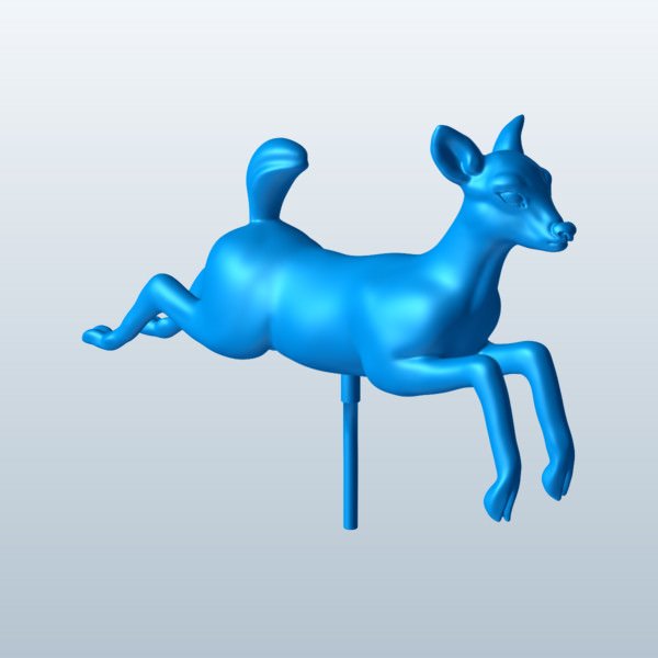 leapingfawn v1 springen fawn Anteil im freien bedruckbar ist lowpoly 3D print model - Mito3D