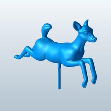leapingfawn v1 leaping fawn stake outdoors printable lowpoly 3d print model - Mito3D