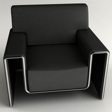 poltrona in pelle la sedia il design arredamento mobili interna interni milent modello 3d print model - Mito3D