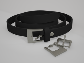 Leder-Gürtel Gürtel Leder Element Requisiten - Zubehör 3d print model - Mito3D