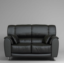 canapé en cuir le bras noir divan de la conception l'ameublement mobilier l'intérieur vivre location chaises longues modèle l'oreiller réaliste chambre vray zoel 3d print model - Mito3D