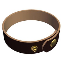 leather strap bracelet v2 b apparel printable lowpoly 3d print model - Mito3D
