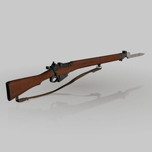 lee enfield no4 mk1 2 303 3d arm bayonet bolted british cutting empire firearm force gun magazine melee model no 4 ouroboros888 police rifle short shot war weapon world wwii 3d print model - Mito3D