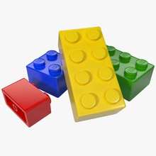 des briques de lego 3d molier l'architecture les blocs la brique construction enfant passe-temps modèle en jouant jouet vray 3d print model - Mito3D
