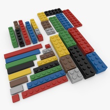des briques de lego jeu l'activité les blocs bleu la brique petite enfance collection couleur coloré construction cube conception éléments vert legos modèle nick en plastique jouant rouge ensemble jouet yarlikov 3d print model - Mito3D