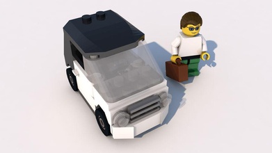 lego voiture auto la brique cas de lecteur figure legos modèle sport rue turbodiego véhicule 3d print model - Mito3D