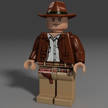 lego cow-boy garçon caractère enfant figure hahm12 chapeau de l'homme l'indiana jones le kid minifig modèle jouet 3d print model - Mito3D