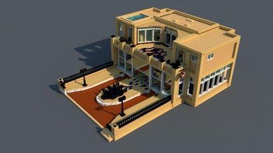 lego house architecture 3d print model - Mito3D