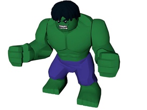 lego hulk figürü 3d avenger b tuğla karakter fig şekil ücretsiz oyun çocuklar hawkeye insan demir joey legoman daha düşük lowpoly erkek adam mini minifig model plastik oynuyor poly test oyuncak 3d print model - Mito3D
