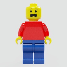 lego adam klasik 3d blender karakter çocuklar insan loji007 erkek model plastik gerçekçi oyuncak 3d print model - Mito3D