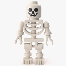 lego figurine squelette 3dhedgehog l'anatomie les blocs corps la brique dessin animé caractère construction mal fig figure fête d'halloween de l'homme minifig modèle le monstre d'origine en plastique crâne jouet 3d print model - Mito3D