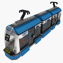 lego tram 8404 bus city heavy model public tomtom73 town toy traffic train tramway transport vehicle vray 3d print model - Mito3D