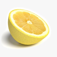 lemon half abramsdesign citrus cutting food fresh fruit juicy model nature plant vegetable yellow 3d print model - Mito3D