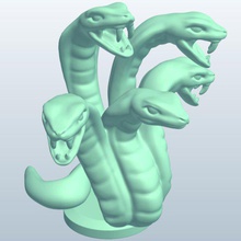lernaean hydra v1 mítico criaturas imprimible lowpoly míticas 3d print model - Mito3D