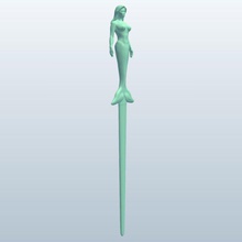 letter opener mermaid v2 office supplies printable lowpoly 3d print model - Mito3D