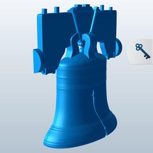 liberty bell v1 landmarks printable lowpoly 3d print model - Mito3D