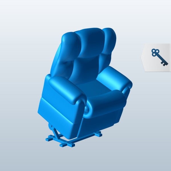 lift chair v2 furniture printable lowpoly 3D print model - Mito3D
