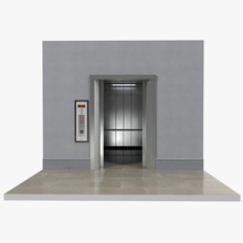 lift interior 3d molier architecture building closed design door elements elevator entrance indoor inside international lobby metal model modern office open stainless steel vray wall 3d print model - Mito3D