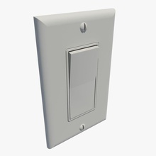 interruptor de la luz 2d3dcg arquitectura eléctrica elementos modelo aparejo el pared 3d print model - Mito3D