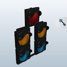 light traffic signal v1 5 transportation printable lowpoly 3d print model - Mito3D