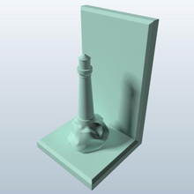 lighthouse bookend v1 household items printable lowpoly 3d print model - Mito3D