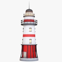 lighthouse low poly 3d architecture beach beacon building cliff collection cordy house lamp light lower model navigation navy ocean safety shipping shore signal storm tower 3d print model - Mito3D