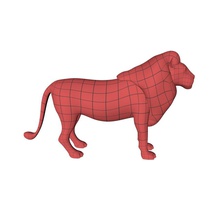 aslan tabanı örgü 3pdmedia Afrika hayvan temel kedi orman Kral dişi daha düşük memeli model poly savannah 3d print model - Mito3D