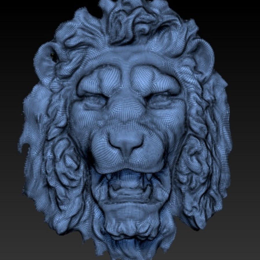 lion head african animal architecture big calm cat cnc hi hunt lucky hunter 2008 mill model mold poly prints sculpture serious taxidermy trophy wild 3D print model - Mito3D