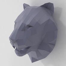 aslan başı papercraft hayvan karton kedi el sanatları dekor dekorasyon tasarım katlanır baş iç model kağıt pepakura yazdırır heykel kupa açılmak unry duvar 3d print model - Mito3D