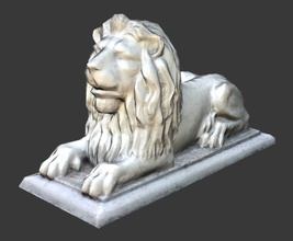 estatua del león de la arquitectura edificio castillo ciudad paisaje elementos glen harris medieval modelo escena escultura 3d print model - Mito3D