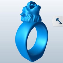 lion v2 napkin ring household items printable lowpoly 3d print model - Mito3D