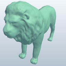 lion v3 animaux imprimable lowpoly 3d print model - Mito3D