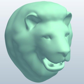 lion v4 head animals printable lowpoly 3d print model - Mito3D