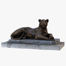 dişi aslan Heykeli hayvan Bronz kedi çimento constantin keçi alçı tarihi boynuz yavrusu daha düşük metal model anıt anne os poly heykel Kaplan 3d print model - Mito3D
