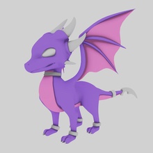 little dragon animais o personagem dragão fantasia korneferos pouco lagartos modelo répteis spyro 3d print model - Mito3D