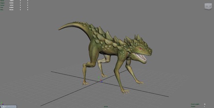 kertenkele 3d hayvan animasyon dinozorlar John ken kertenkeleler model rig 3d print model - Mito3D