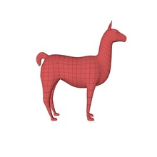 lama di base della maglia 3pdmedia animale cammello nazionali cavallo llama mesh modello 3d print model - Mito3D
