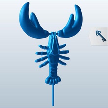 lobster claws spinning v1 yard spinner decorations printable lowpoly 3d print model - Mito3D