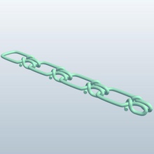 lock link chain v1 tools equipment printable lowpoly 3d print model - Mito3D
