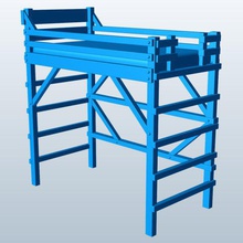 loft cama v1 de la muebles imprimible lowpoly 3d print model - Mito3D