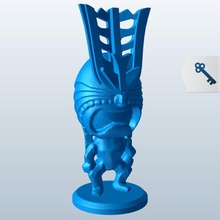 long life tiki v1 statue statues busts printable lowpoly 3d print model - Mito3D