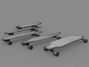 longboard de los patines la colección 3d essezeta modelo al aire libre skate deporte camión 3d print model - Mito3D